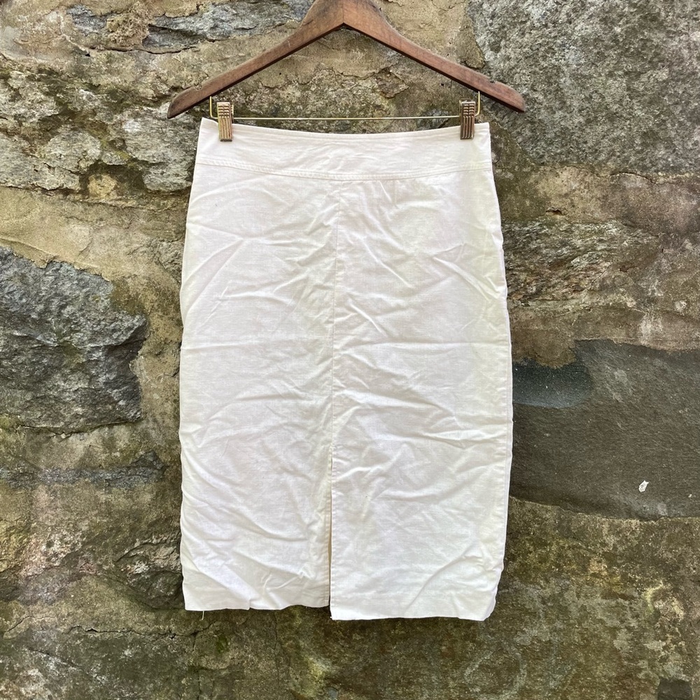 Newport News Linen Blend Pencil Skirt